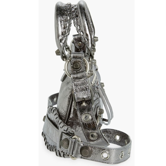 BALENCIAGA Small Cagole Metallic Leather Top Handle Bag - Picture 6 of 14